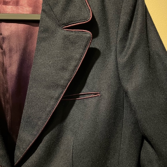 Anne Klein Vintage Ladies sz 12 Navy Wool Blazer - Picture 6 of 11